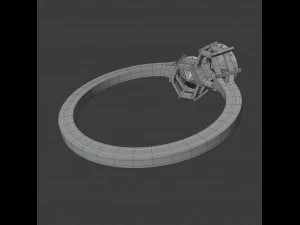 ikili altıgen y&uuml;z&uuml;k 3D Model