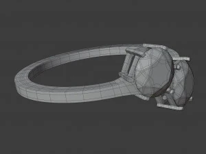 ikili altıgen y&uuml;z&uuml;k 3D Model