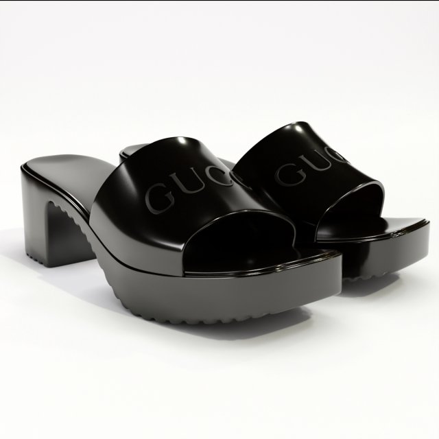 rubber slide sandal Modelo 3D .c4d .max .obj .3ds .fbx .stl .blend 