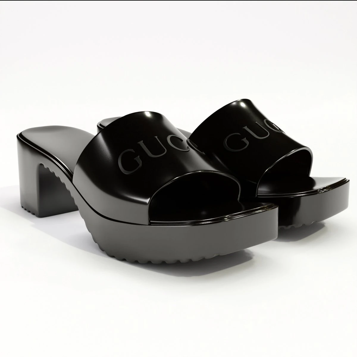 rubber slide sandal 3D Model .c4d .max .obj .3ds .fbx .stl .blend 