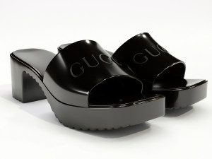 rubber slide sandal 3D Model