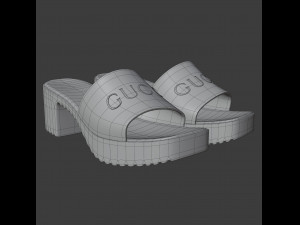 rubber slide sandal Modelo 3D