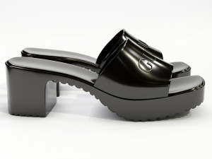 rubber slide sandal Modelo 3D
