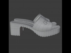 rubber slide sandal Modelo 3D