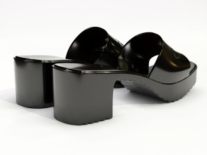 rubber slide sandal Modelo 3D