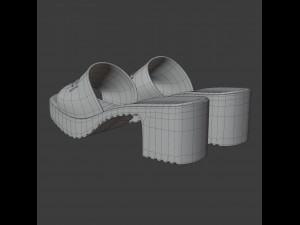 rubber slide sandal Modelo 3D