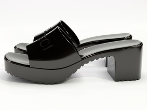 rubber slide sandal Modelo 3D