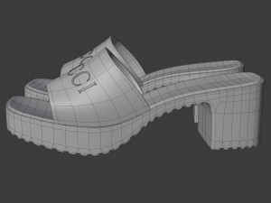 rubber slide sandal Modelo 3D