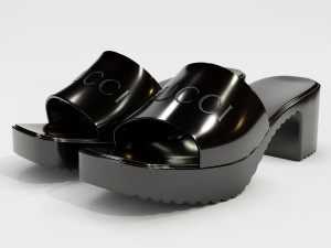 rubber slide sandal Modelo 3D