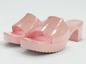 rubber slide sandal Modelo 3D