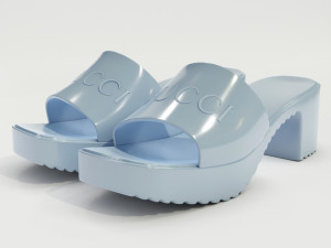 rubber slide sandal Modelo 3D