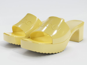 rubber slide sandal Modelo 3D