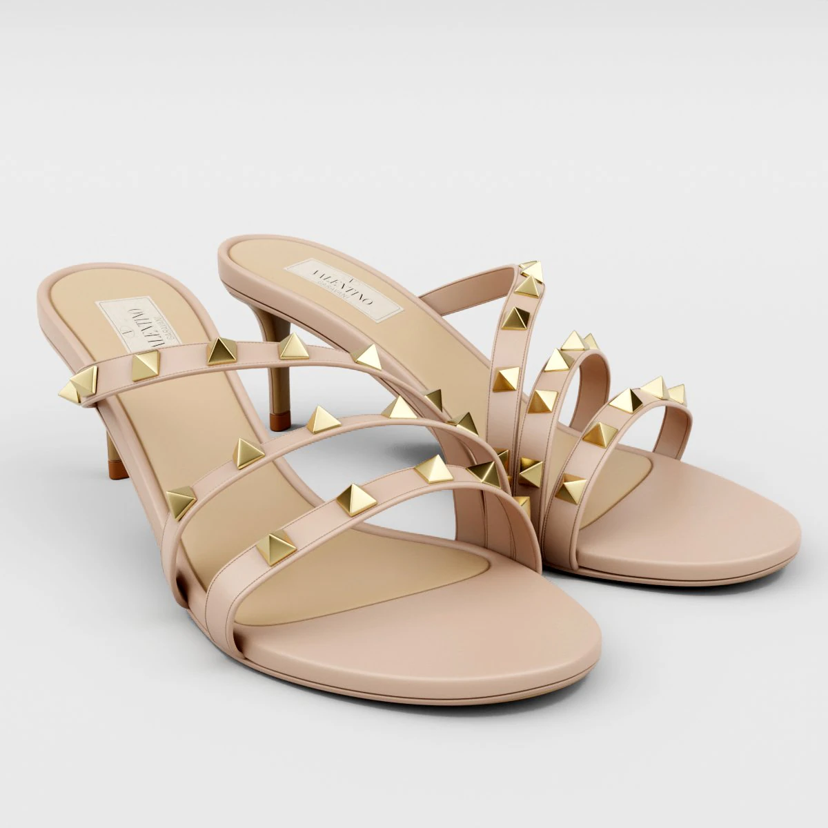 rockstud slide sandal 3D Model .c4d .max .obj .3ds .fbx .stl .blend 