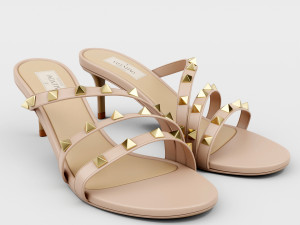 rockstud slide sandal 3D Model