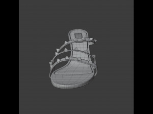 rockstud slide sandal 3D Model