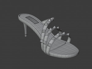 rockstud slide sandal 3D Model