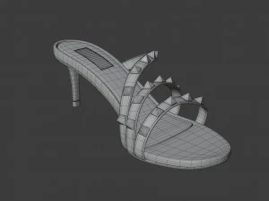 rockstud slide sandal 3D Model