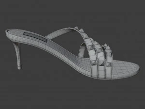 rockstud slide sandal 3D Model
