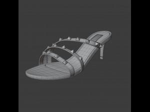 rockstud slide sandal 3D Model
