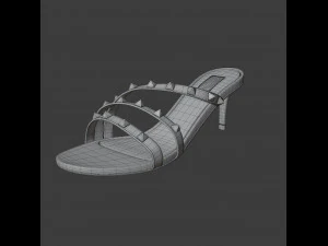 rockstud slide sandal 3D Model