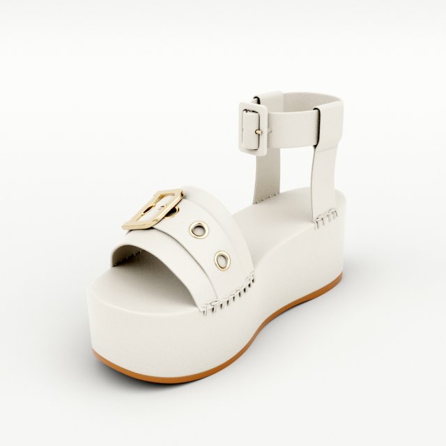 wedge sandal 3D Model in Clothing 3DExport