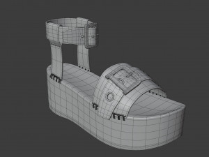 wedge sandal Model 3D