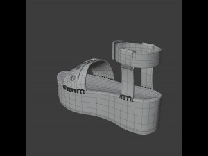 wedge sandal Model 3D