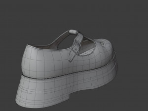 t bar shoes 3Dモデル