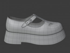 t bar shoes 3Dモデル