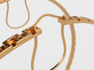 greca hoop earrings 3D Model