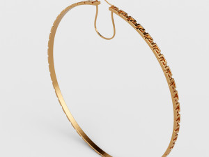 greca hoop earrings 3D 모델