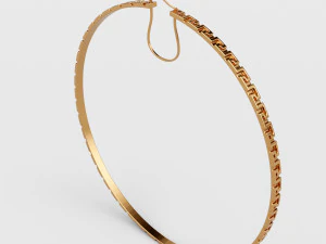 greca hoop earrings 3D Model