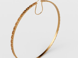 greca hoop earrings 3D 모델