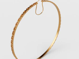 greca hoop earrings 3D Model