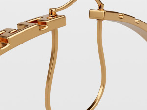 greca hoop earrings 3D 모델