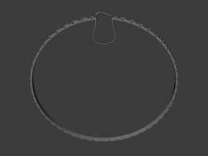 greca hoop earrings 3D 모델