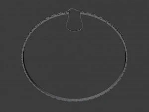 greca hoop earrings 3D Model