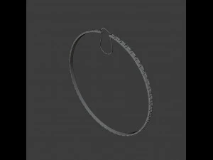 greca hoop earrings 3D Model