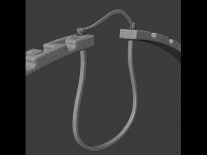 greca hoop earrings 3D 모델