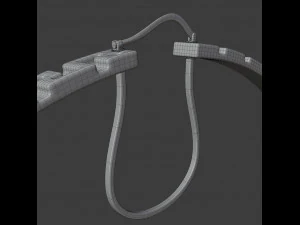 greca hoop earrings 3D Model