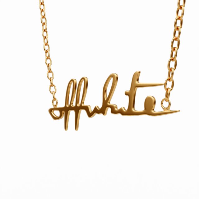 off-white logo necklace 3D-Modell .c4d .max .obj .3ds .fbx .stl .blend 