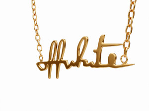 off-white logo necklace Modelo 3D