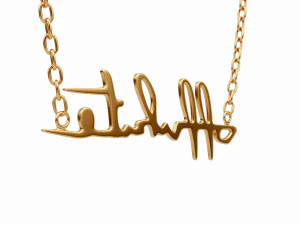 off-white logo necklace 3D Model