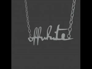 off-white logo necklace 3D Model