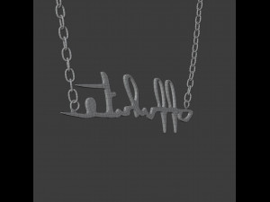off-white logo necklace 3D-Modell