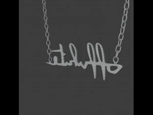 off-white logo necklace 3D Model