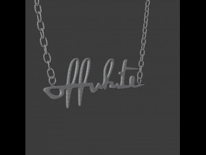 off-white logo necklace 3D-Modell