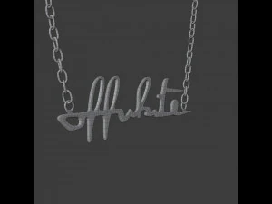 off-white logo necklace 3D Model