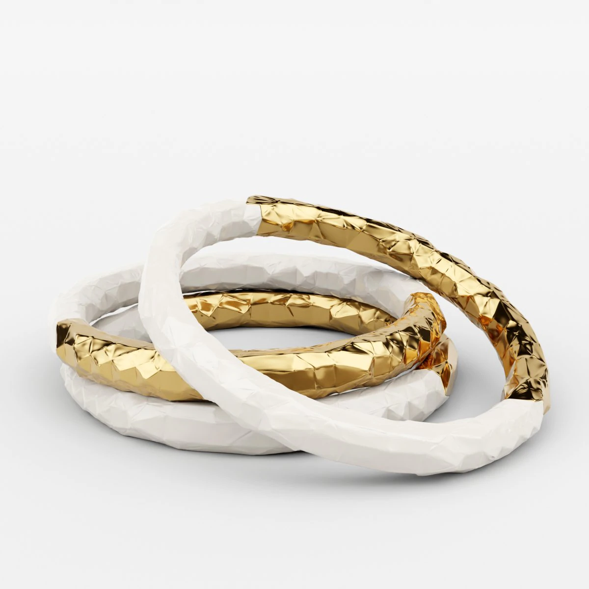 enamel and gold plated bangle 3D Model .c4d .max .obj .3ds .fbx .stl .blend