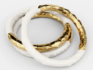 enamel and gold plated bangle 3D Model